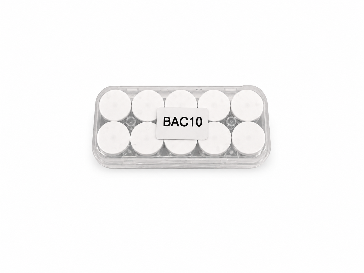 DE11077A-556E-49CA-B9CD-E83698AF4772 BAC10 10 ml vials kit.